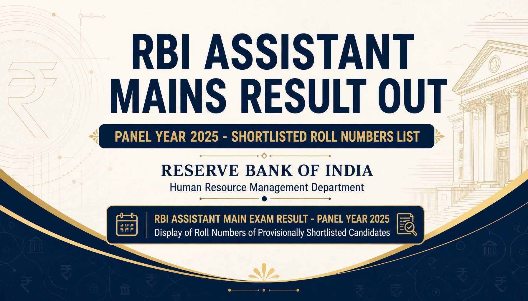 RBI Assistant Mains Result 2026: Check Shortlisted Roll Numbers