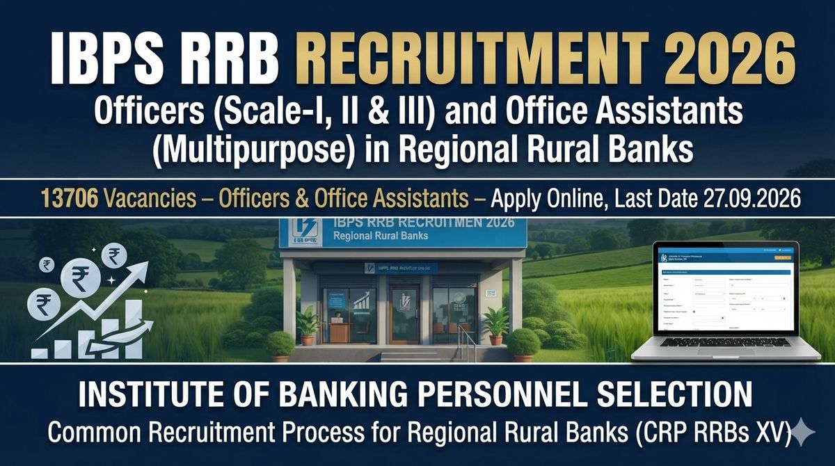 IBPS RRB Recruitment 2026: Apply Online for 13706 PO & Clerk Posts